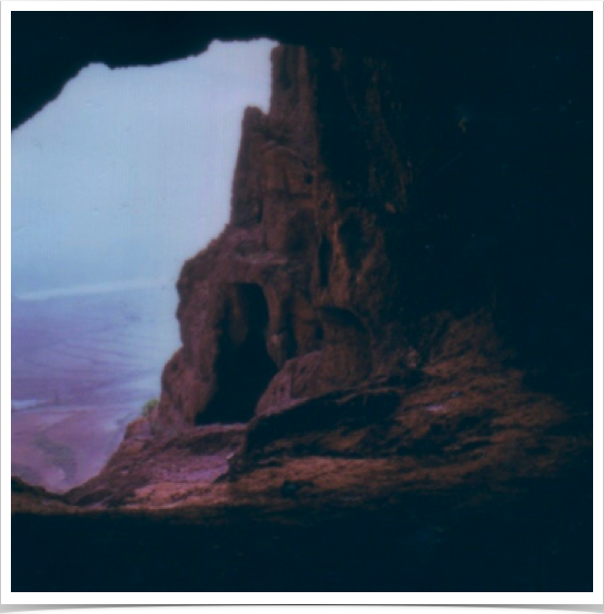 View from Cuatro Puertas at Mount Bermeja - a complex of caves in the south of Telde, Gran Canaria.